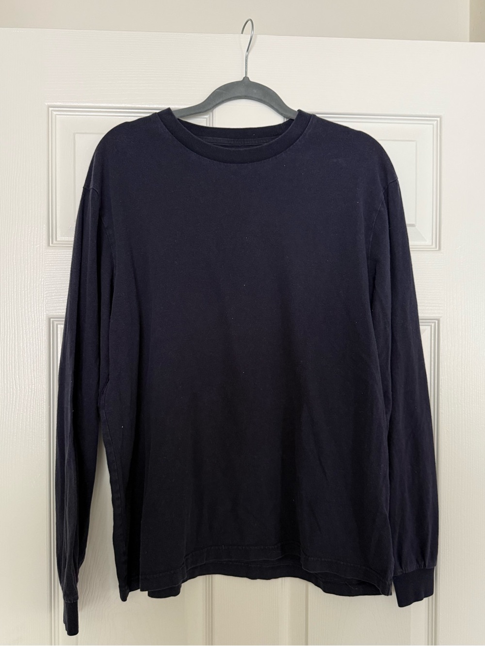 Gap Classic Long-Sleeve Men's Crewneck Shirt - Navy
